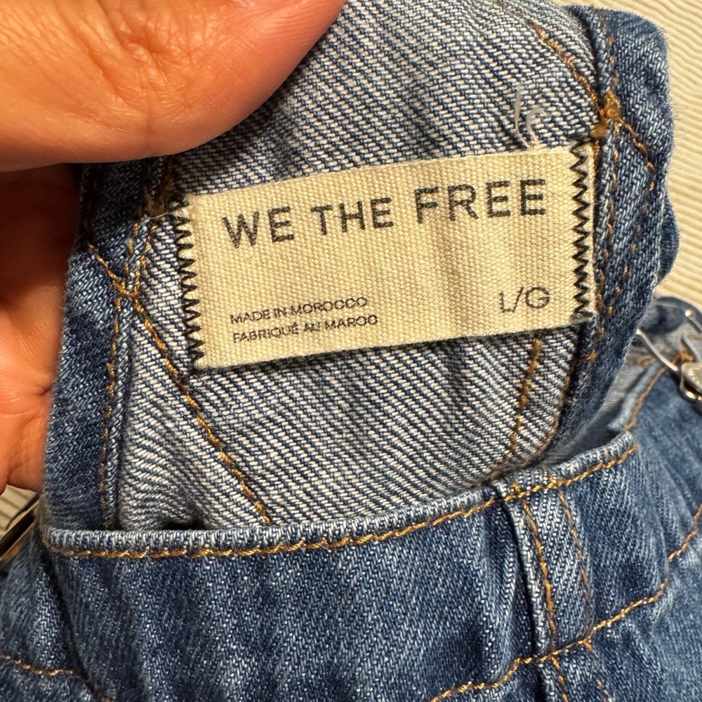 We The Free Classic Blue Denim Overalls size L - Picture 5 of 9